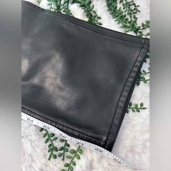 Abercrombie & Fitch 90’s Straight Ultra High Rise Denim & Faux Leather Jeans 4 S - Picture 5 of 6